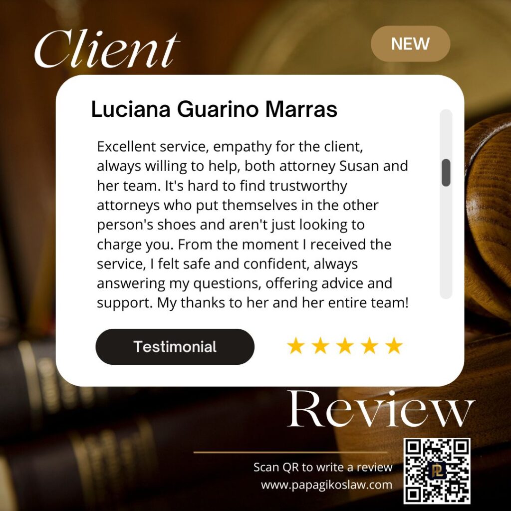 immigration law testimonial for papagikos law firm